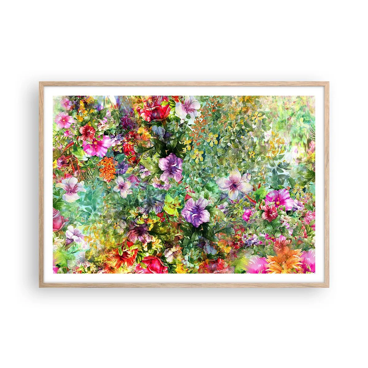 Affiche dans un chêne clair - Poster - En fleurs pour la perdition - 100x70 cm
