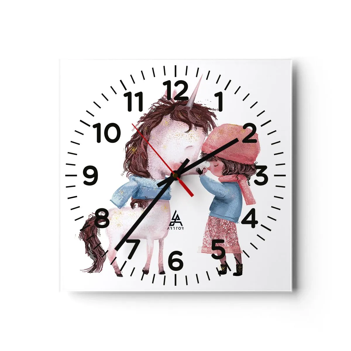Horloge murale - Pendule murale - Histoire d'hiver - 30x30 cm