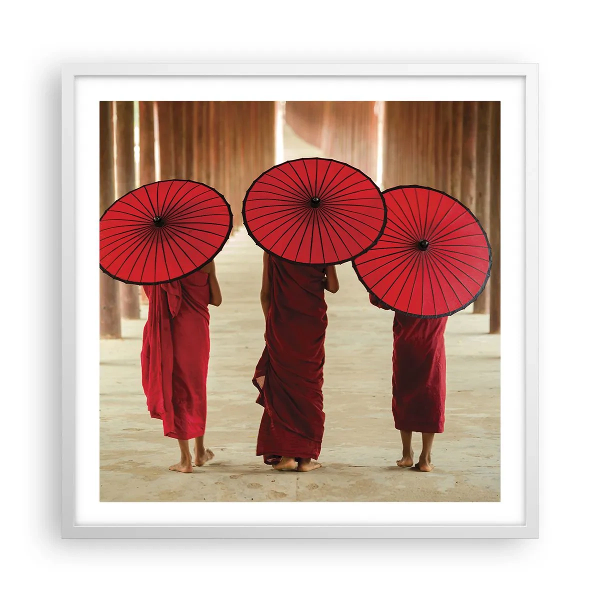 Affiche dans un cadre blanc - Poster - Sur la route du pays pure - 60x60 cm