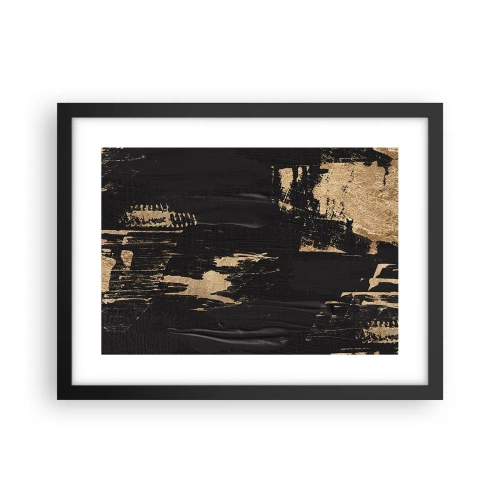 Affiche dans un cadre noir - Poster - Empreinte du toucher - 40x30 cm