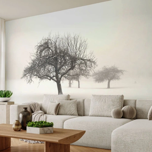 Papier Peint Photo Premium Sand - Un rêve hivernal - Graphique, Arbre, Nature - 350x256 cm