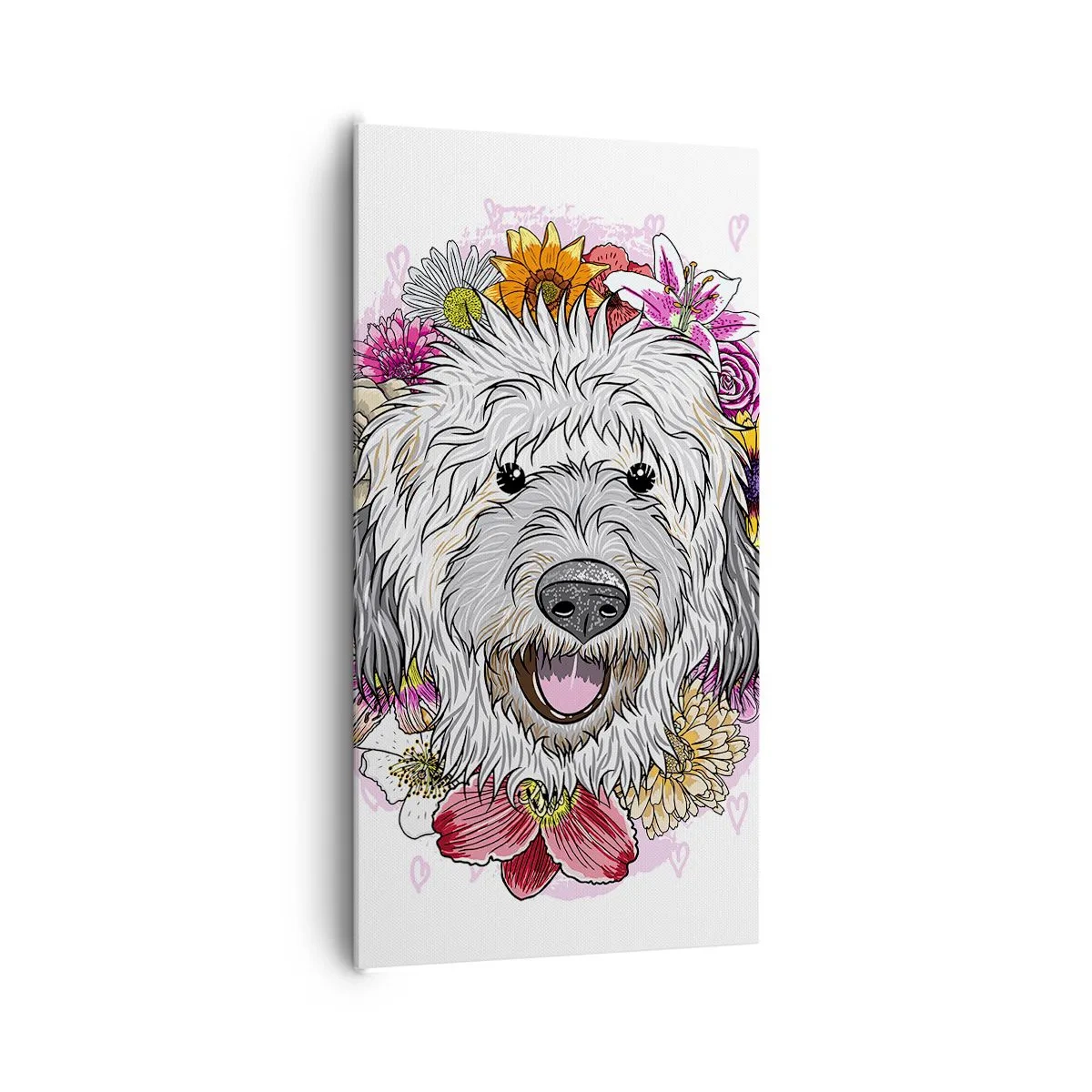 Impression sur toile - Image sur toile - La joie du chiot - 65x120 cm