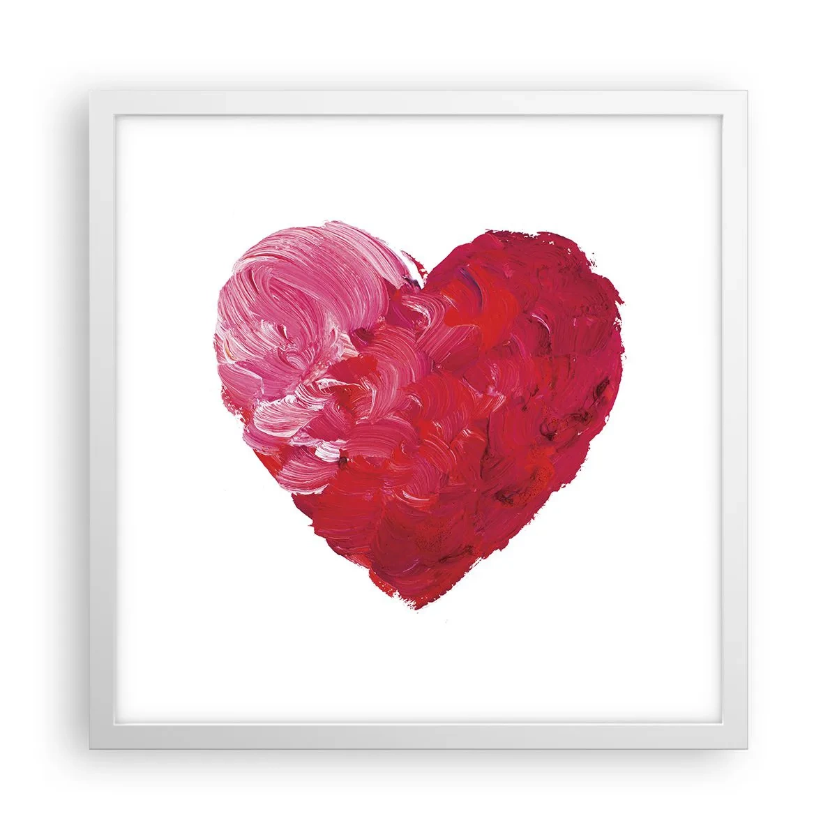 Affiche dans un cadre blanc - Poster - All you need is love - 40x40 cm