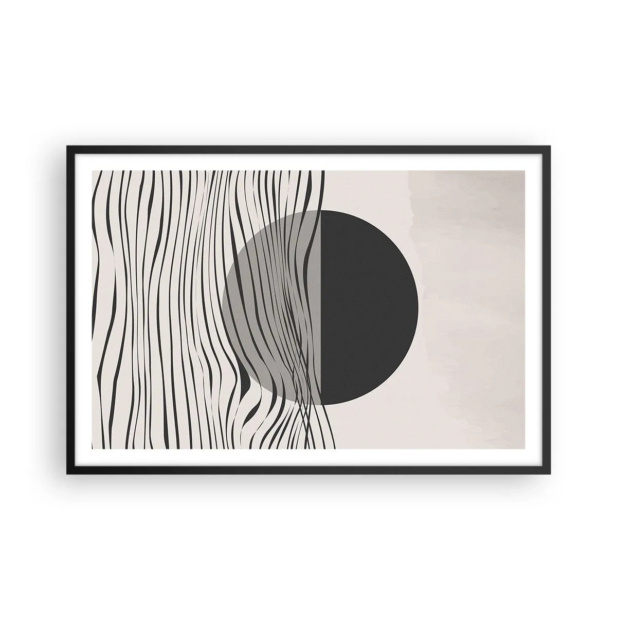 Affiche dans un cadre noir - Poster - Demi composition - 91x61 cm