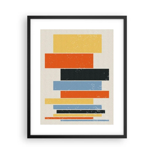 Affiche dans un cadre noir - Poster - Notation musicale - 40x50 cm