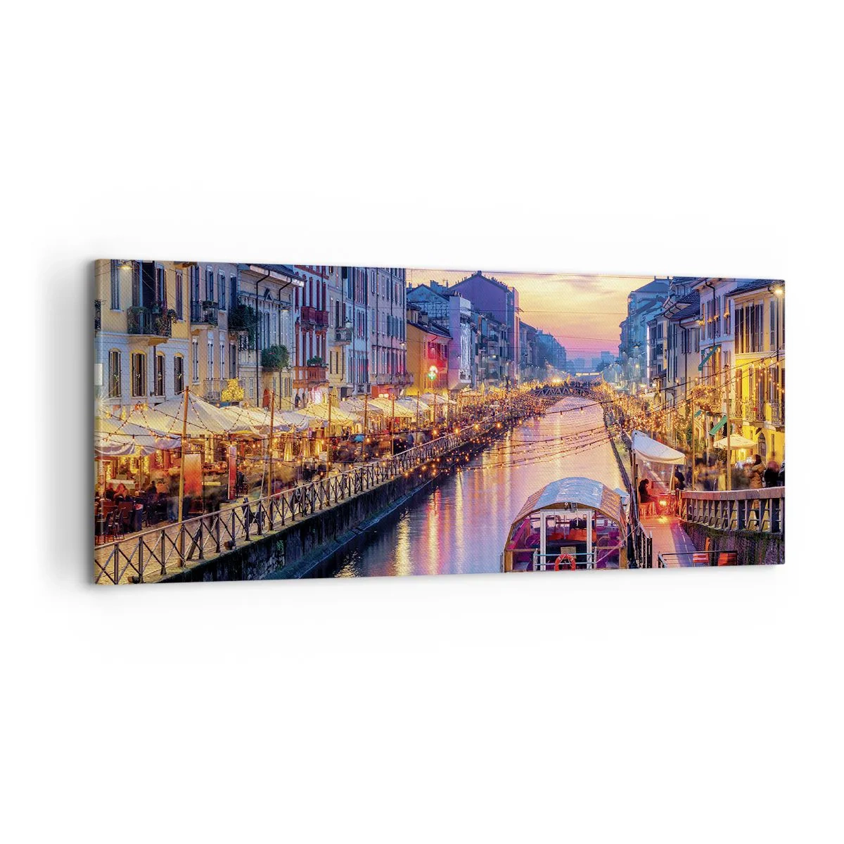 Impression sur toile - Image sur toile - Soirée de lumière et de jeu - 100x40 cm