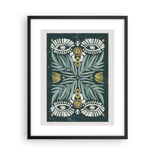Affiche dans un cadre noir - Poster - Comme une découpe folklorique - 40x50 cm