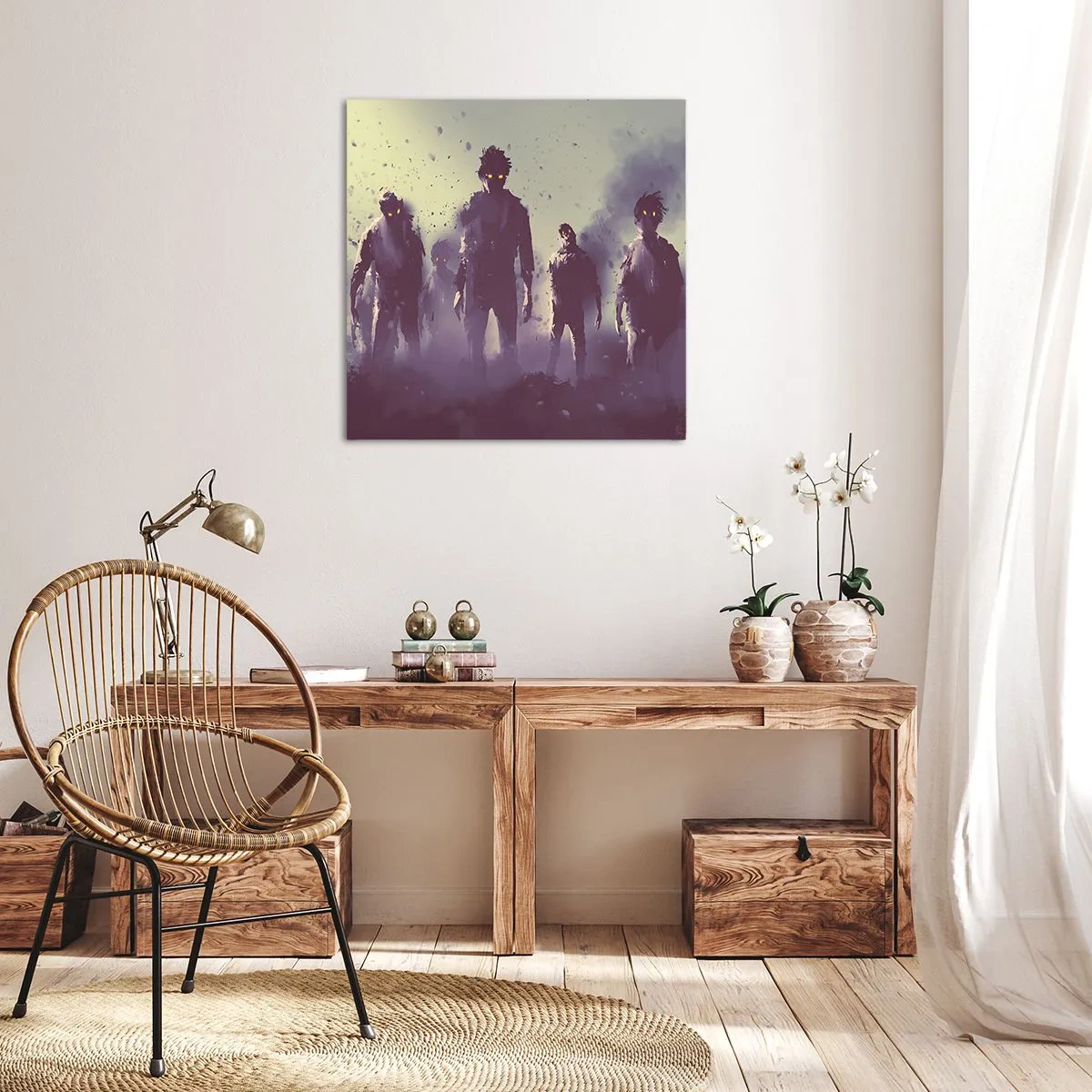 Impression sur toile - Image sur toile - Fais attention! Ils arrivent - 50x50 cm