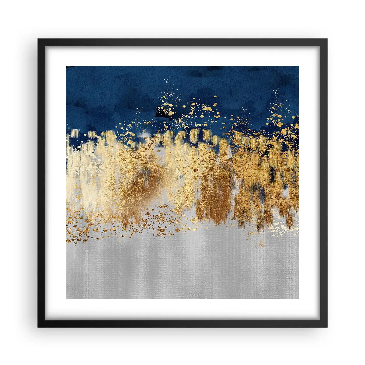 Affiche dans un cadre noir - Poster - Une composition moderne et pétillante - 50x50 cm