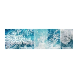 Échantillon de Papier Peint Premium Canvas - Joyeusement et en sautant - Mer, Vague de mer, Nature - 100x30 cm