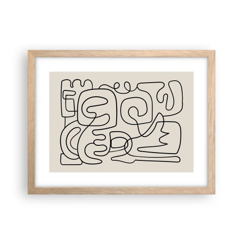 Affiche dans un chêne clair - Poster - Suivez les indices - 40x30 cm