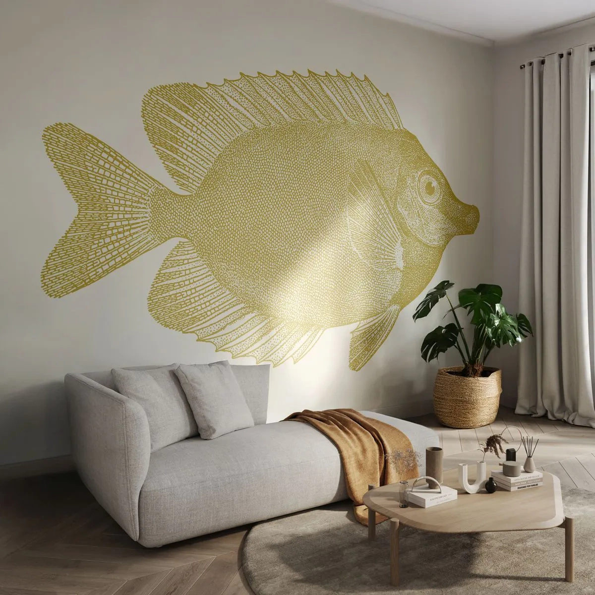 Papier Peint Photo Premium Canvas - Du poisson et c'est tout - Poisson, Bord de mer, Animal - 250x175 cm