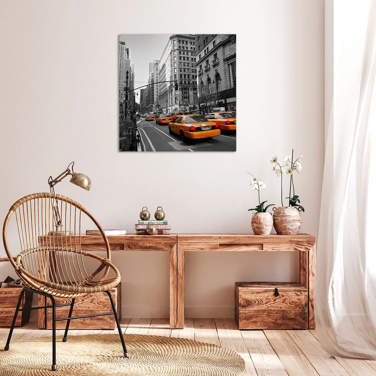 Impression sur toile - Image sur toile - Soleil des grandes villes - 30x30 cm