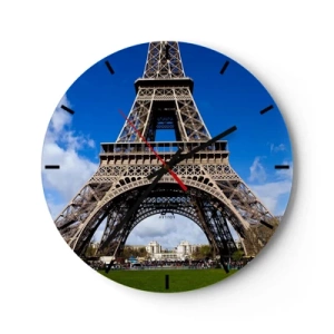Horloge murale - Pendule murale - Tout Paris à ses pieds - 40x40 cm