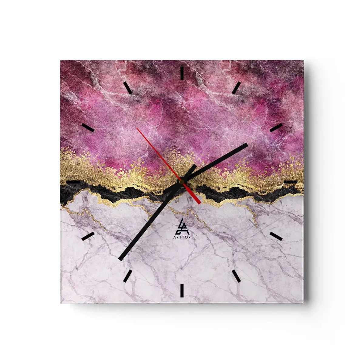 Horloge murale - Pendule murale - À la frontière - 40x40 cm
