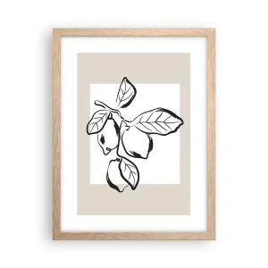 Affiche dans un chêne clair - Poster - Où mûrit le citron… - 30x40 cm