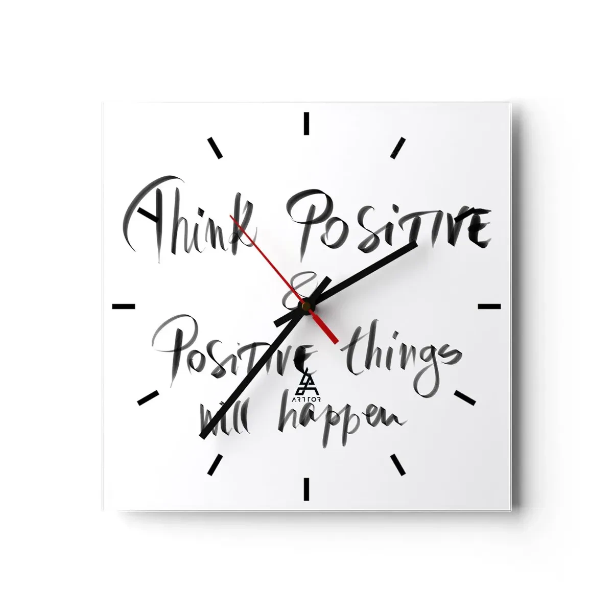 Horloge murale - Pendule murale - Comment vivre? - 40x40 cm