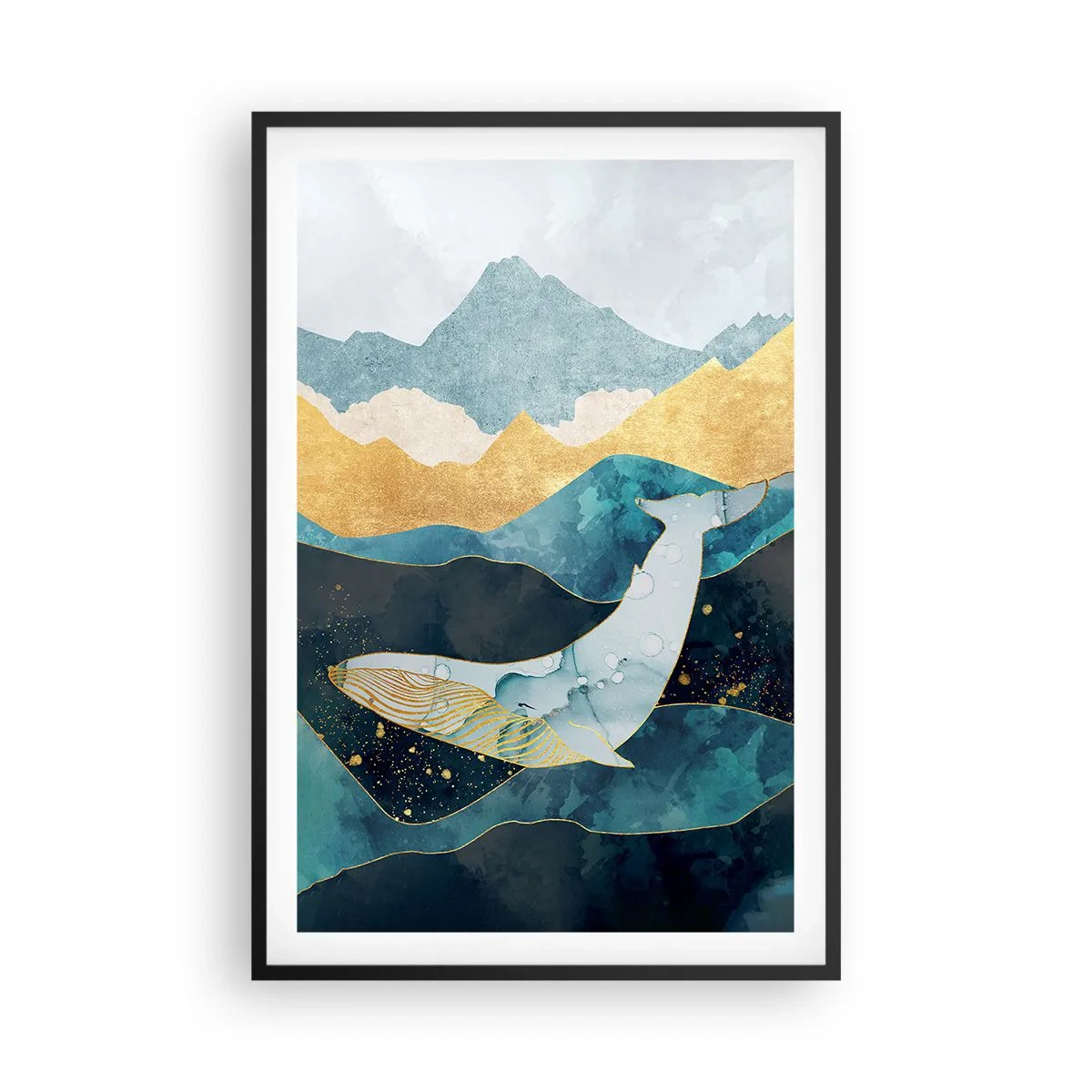 Affiche dans un cadre noir - Poster - La beauté fraîche du nord - 61x91 cm