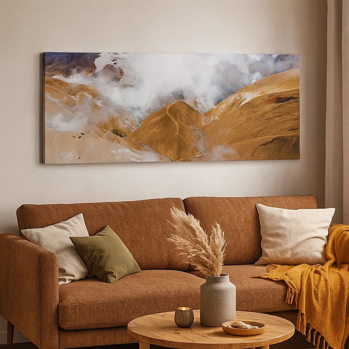 Impression sur toile - Image sur toile - Le charme brut de l'Islande - 30x30 cm