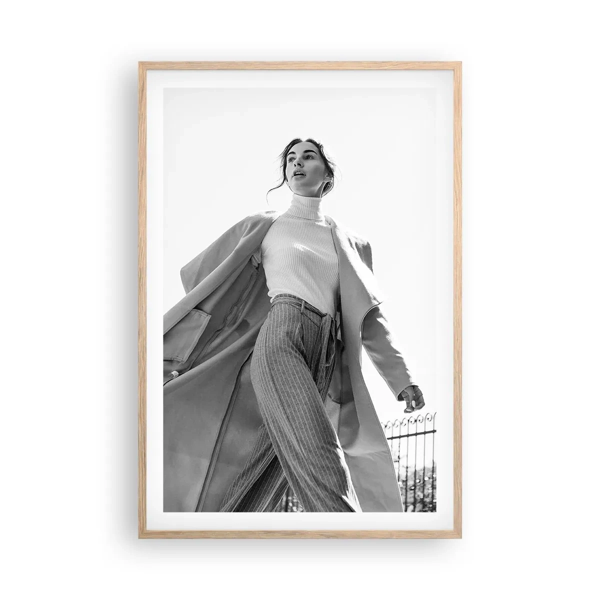 Affiche dans un chêne clair - Poster - Tu viens avec moi? - 61x91 cm