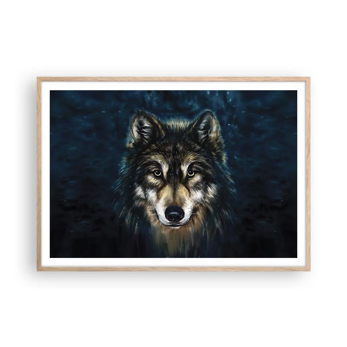 Affiche dans un chêne clair - Poster - Alpha? Et oméga - 100x70 cm