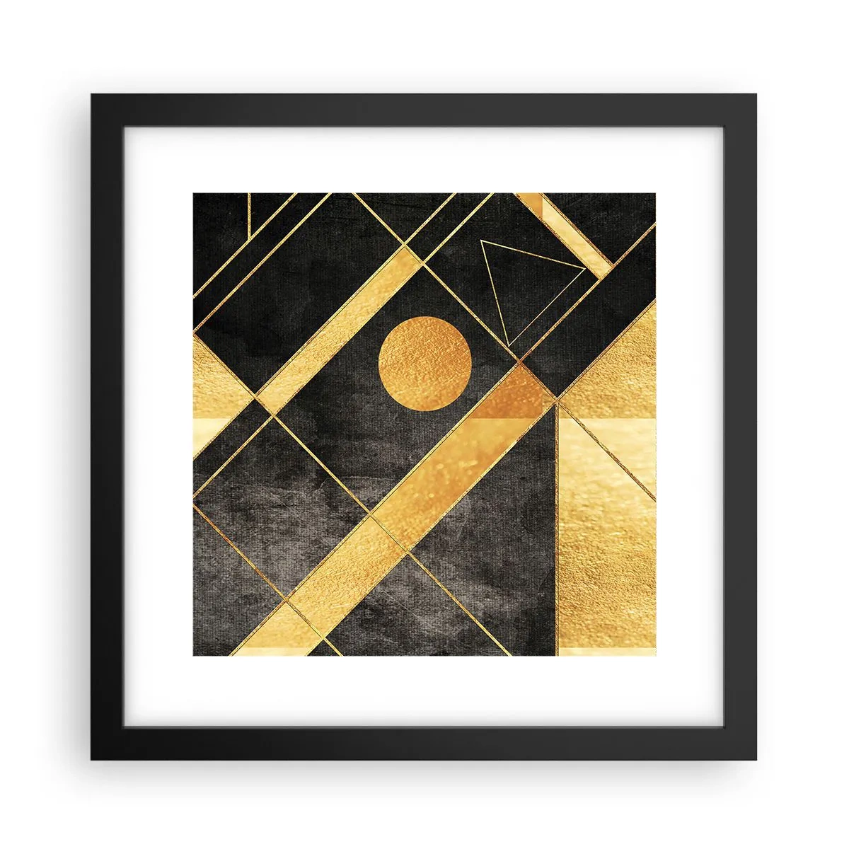 Affiche dans un cadre noir - Poster - Soleil du désert - 30x30 cm