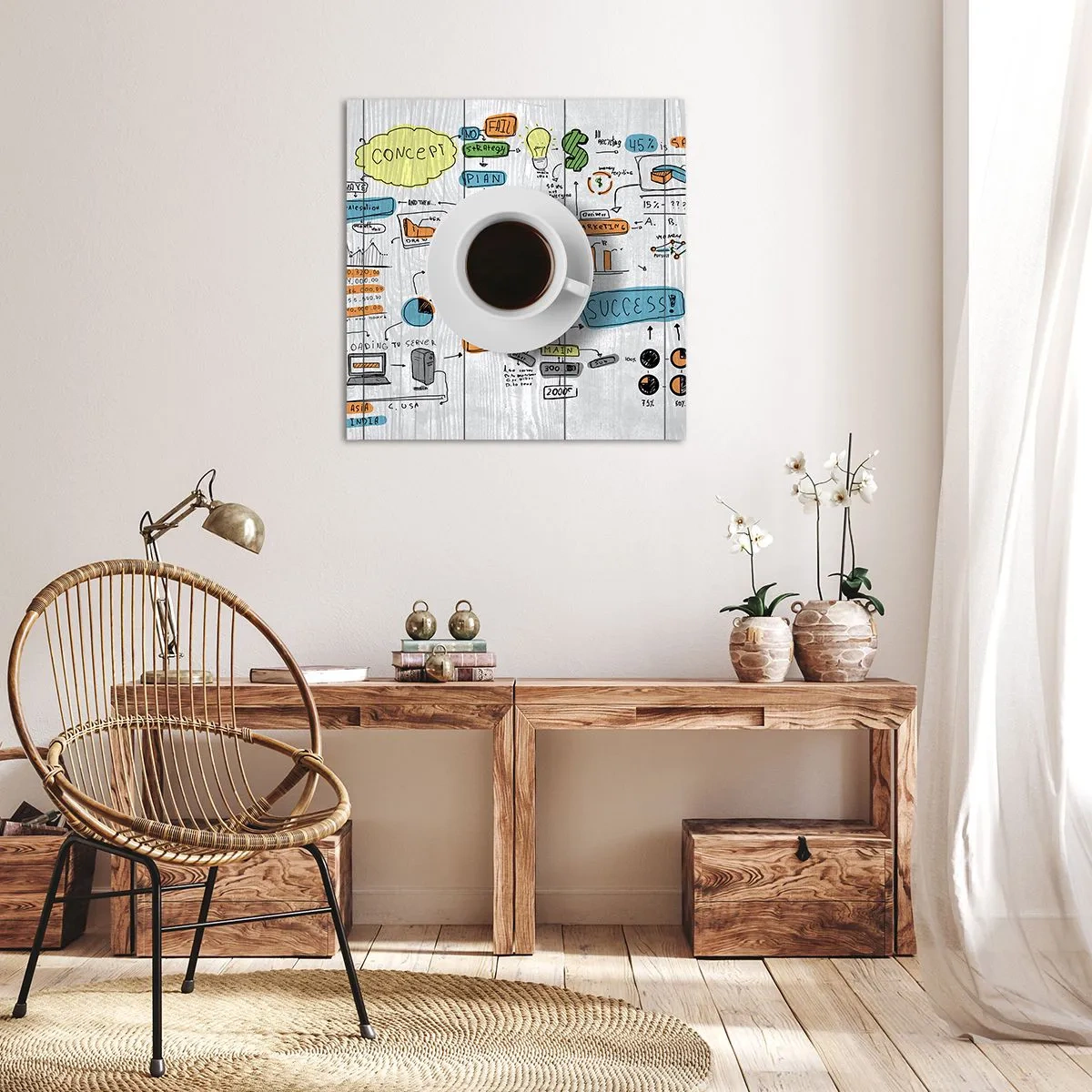 Impression sur toile - Image sur toile - Il est temps de faire une pause - 40x40 cm