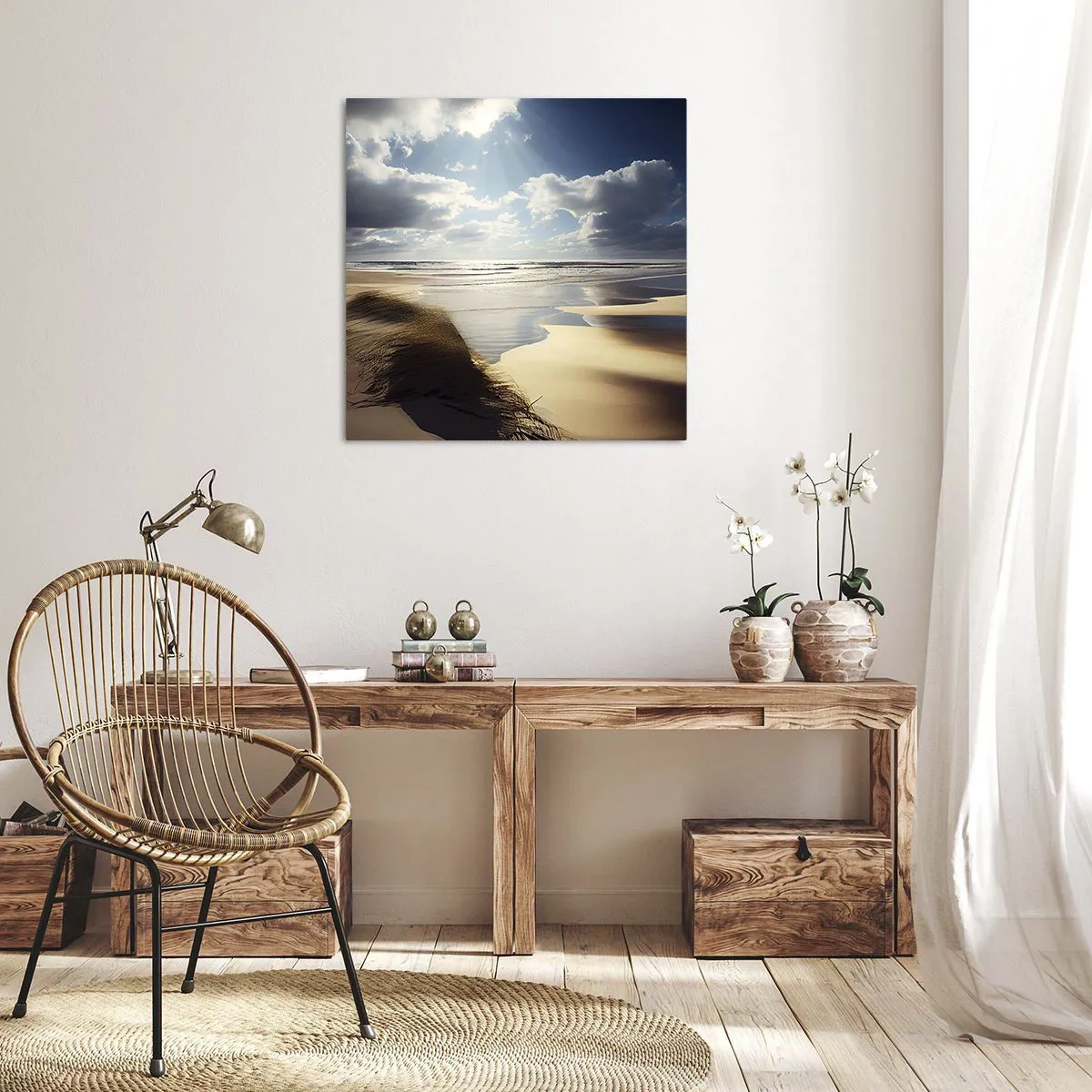 Impression sur toile - Image sur toile - Plage, plage sauvage - 40x40 cm