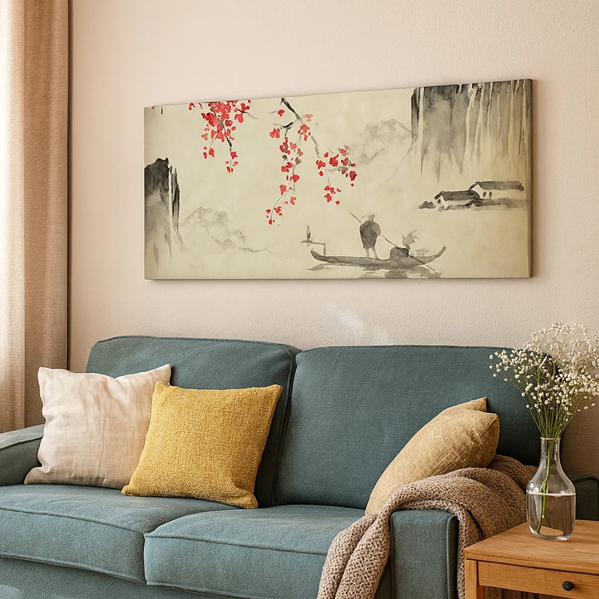 Impression sur toile - Image sur toile - Au pays des cerisiers en fleurs - 30x30 cm