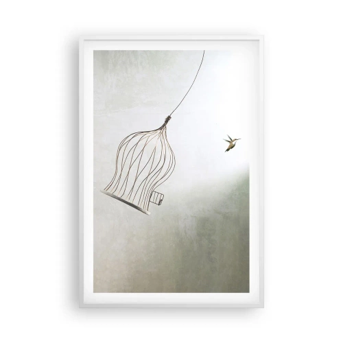 Affiche dans un cadre blanc - Poster - Dans son élément - 61x91 cm