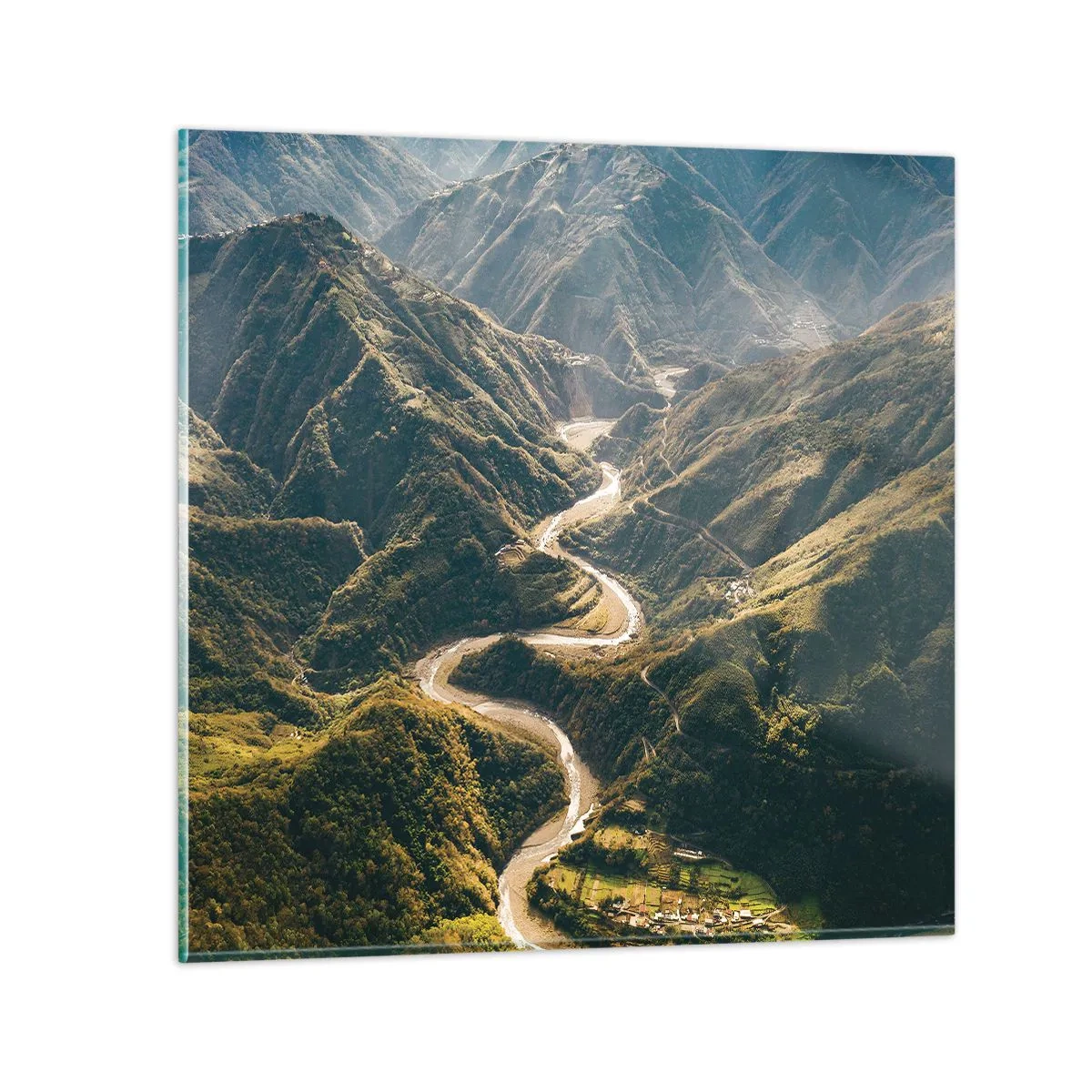 Impression sur verre - Image sur verre - Directement du coeur des montagnes - 60x60 cm