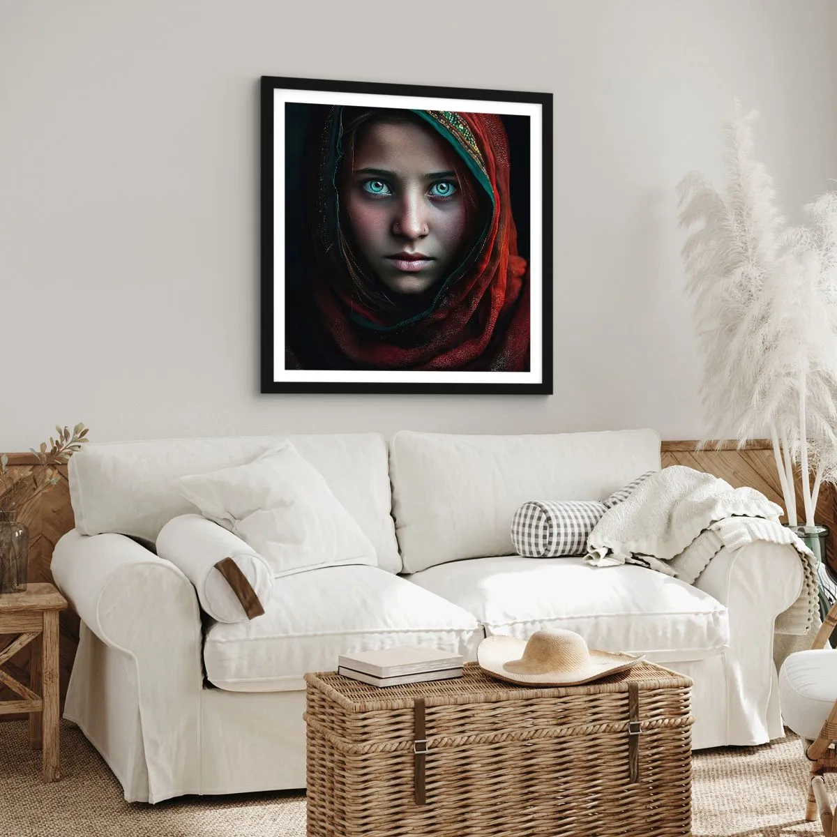 Affiche dans un cadre noir - Poster - Princesse orientale - 50x50 cm