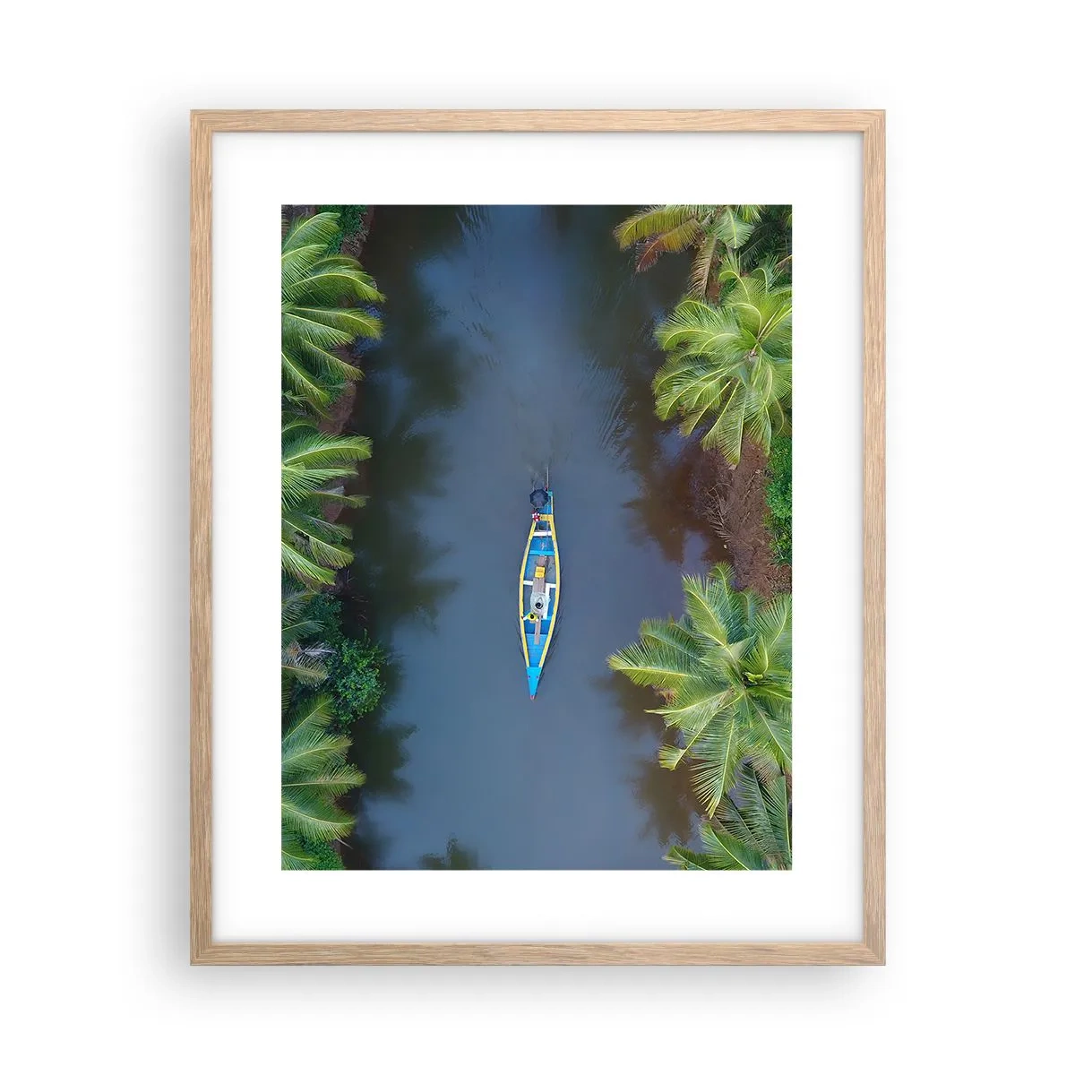 Affiche dans un chêne clair - Poster - Sur un sentier tropical - 40x50 cm