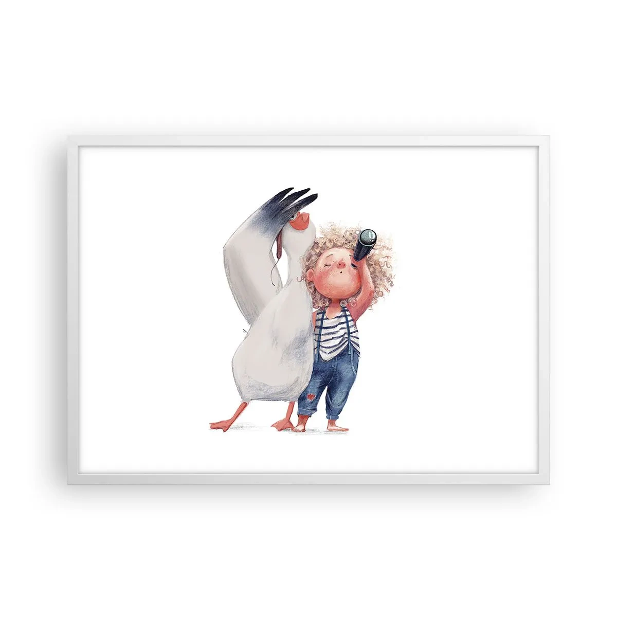 Affiche dans un cadre blanc - Poster - Plan de grand voyage - 70x50 cm