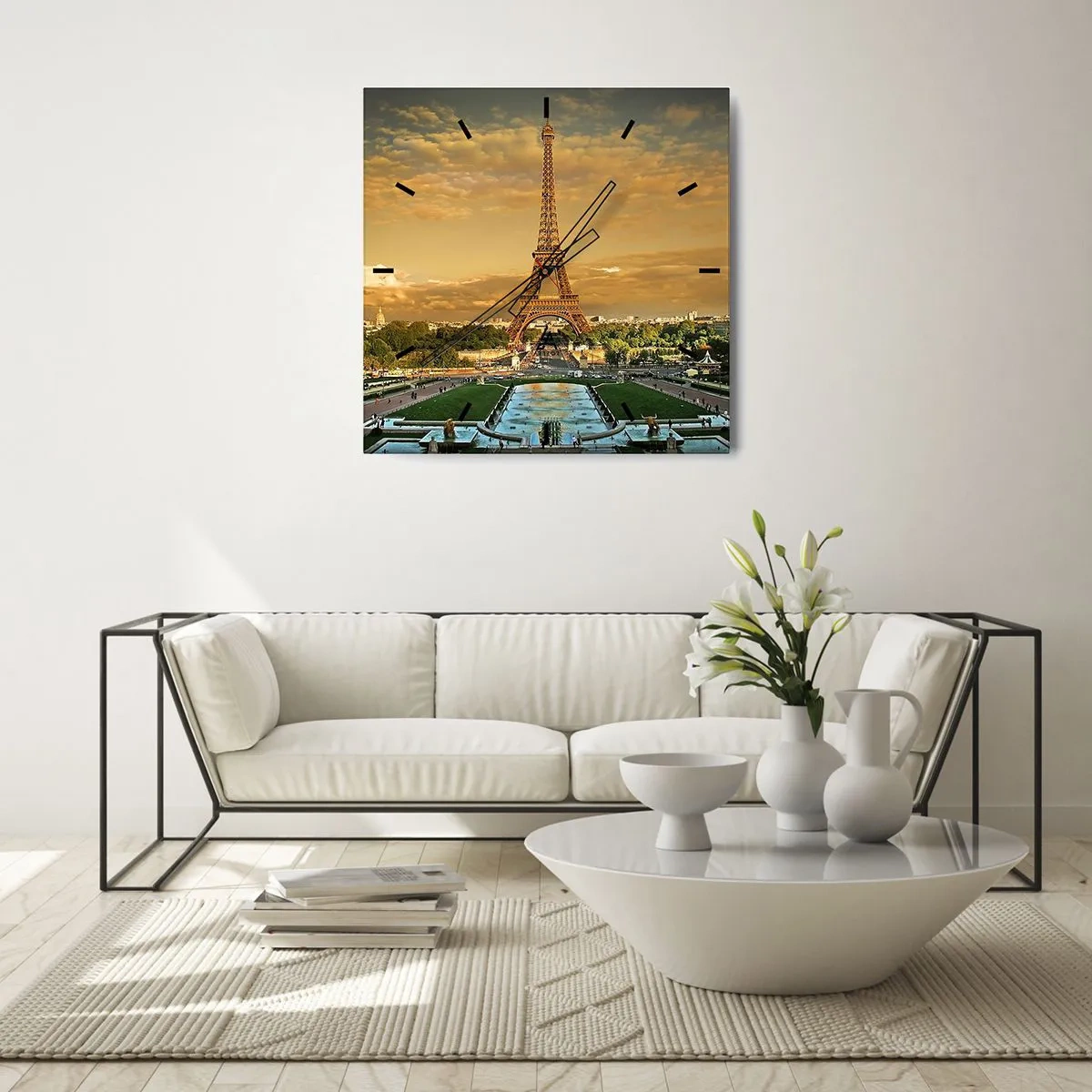 Horloge murale - Pendule murale - La reine de Paris - 40x40 cm