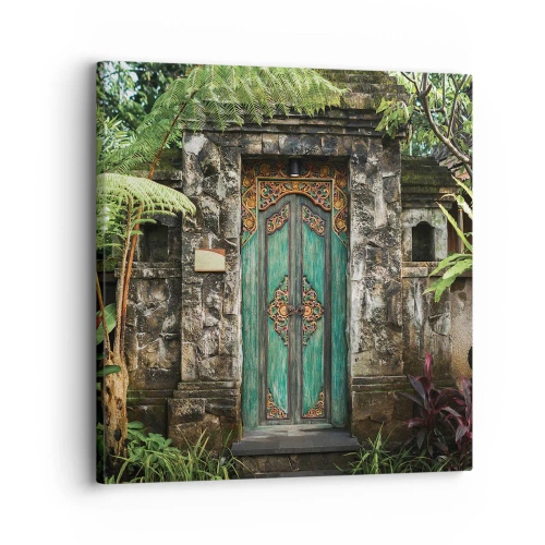 Impression sur toile - Image sur toile - Porte vers un monde exotique - 30x30 cm