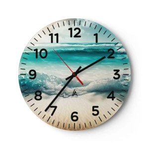 Horloge murale - Pendule murale - La paix de l'océan - 30x30 cm