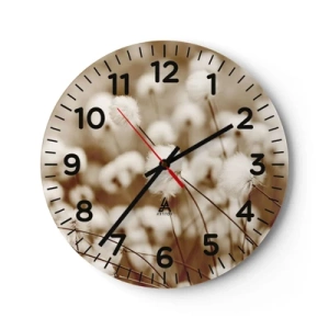 Horloge murale - Pendule murale - Tige moelleuse - 30x30 cm