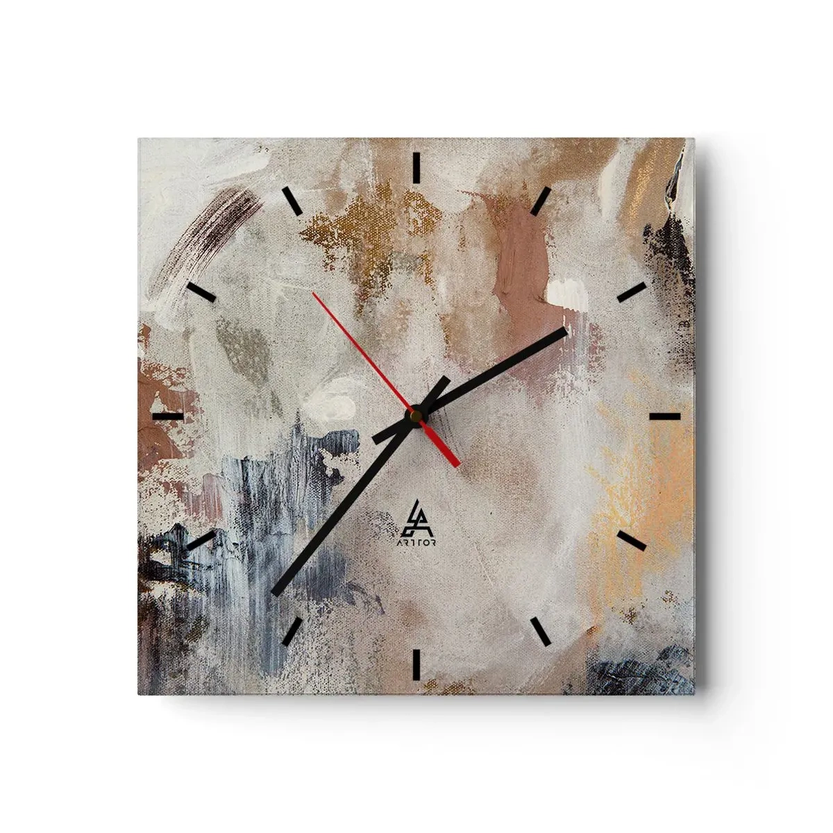 Horloge murale - Pendule murale - Abstraction brumeuse - 40x40 cm
