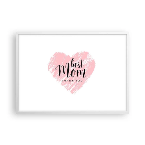 Affiche dans un cadre blanc - Poster - Toujours au bon moment - 70x50 cm