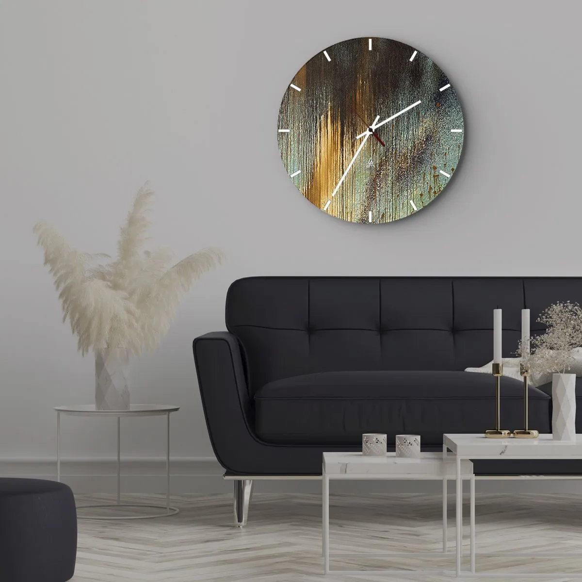 Horloge murale - Pendule murale - Une composition de couleirs non fortuite - 30x30 cm