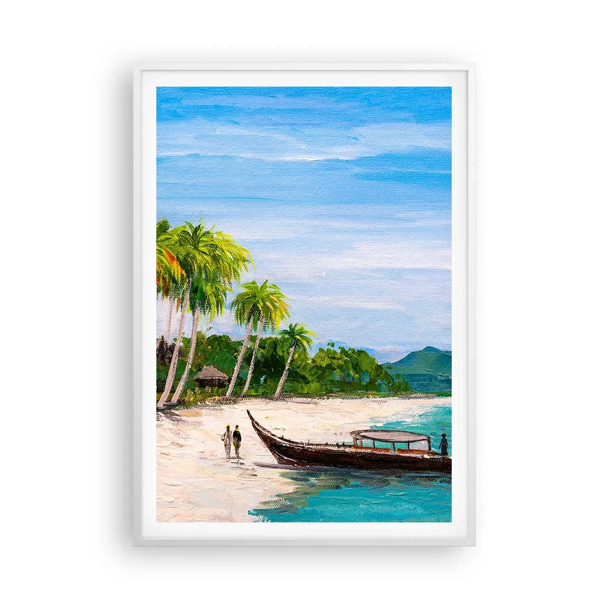 Affiche dans un cadre blanc - Poster - Rêve exotique - 70x100 cm