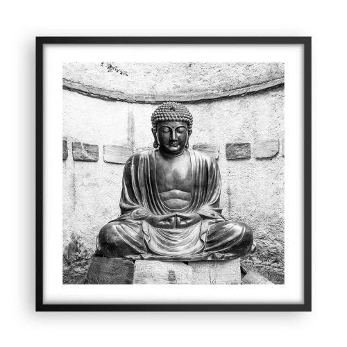 Affiche dans un cadre noir - Poster - A la source de la paix - 50x50 cm