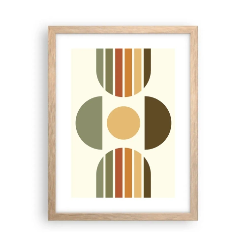 Affiche dans un chêne clair - Poster - Dans les coulaurs de la terre - 30x40 cm