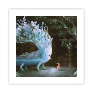 Affiche - Poster - Une rencontre fantastique - 40x40 cm