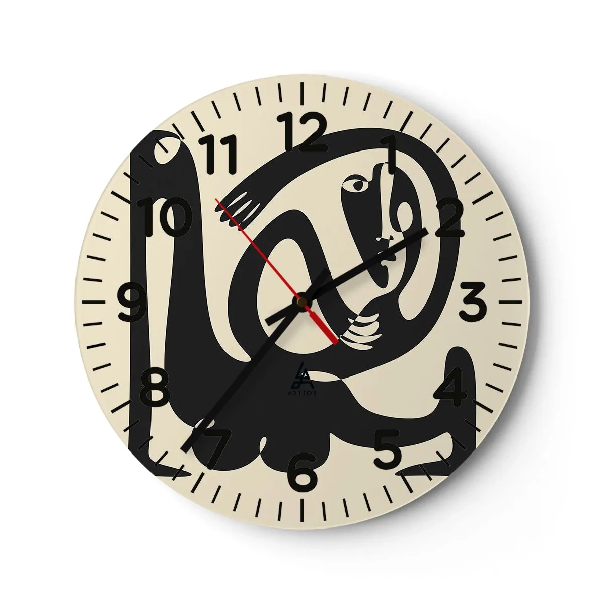 Horloge murale - Pendule murale - Presque du Picasso - 40x40 cm