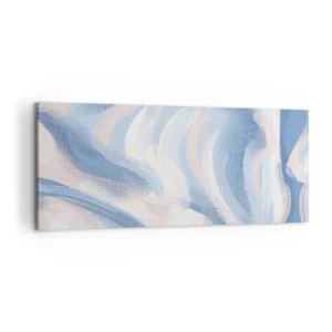 Impression sur toile - Image sur toile - Vagues bleues - 100x40 cm