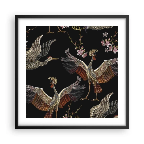 Affiche dans un cadre noir - Poster - Un oiseau de conte de fées - 50x50 cm