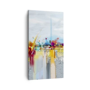 Impression sur toile - Image sur toile - Pont de joie sur le fleuve de la vie - 45x80 cm