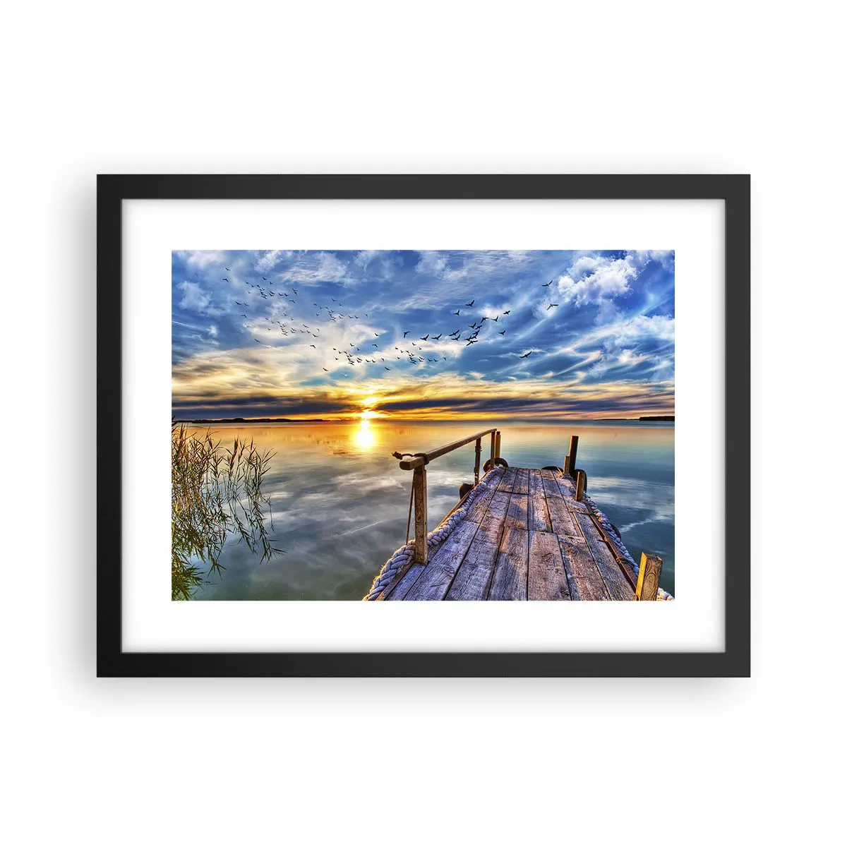 Affiche dans un cadre noir - Poster - Le vent se repose - 40x30 cm